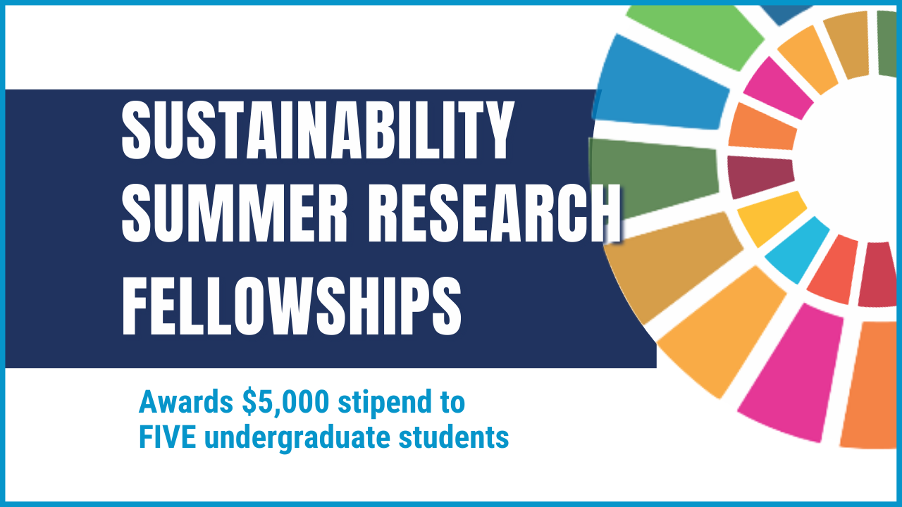 Sustainability Summer Research Fellowship Office of Undergraduate